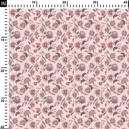 Jersey Flowers Patterned Digital Printed Fabric