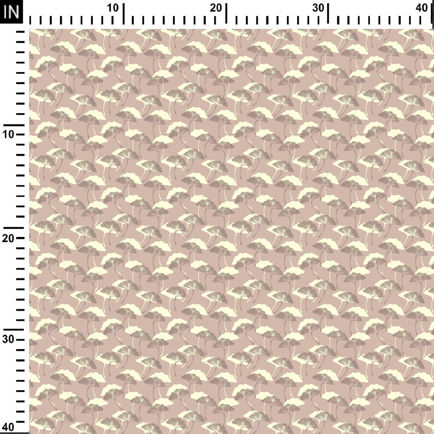 Ginkgo Pattern Digital Printed Fabric