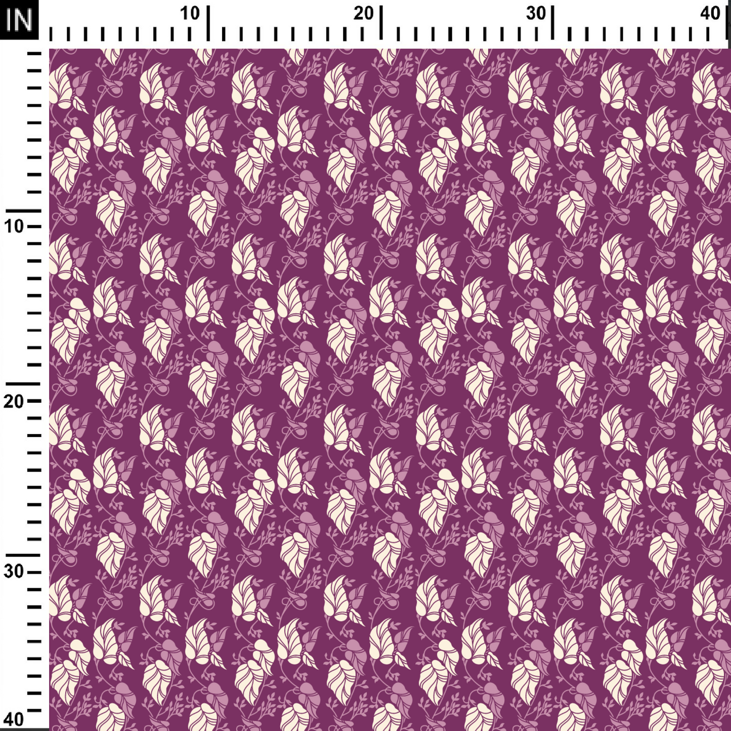 Leaves Pattern Digital Printed Fabric