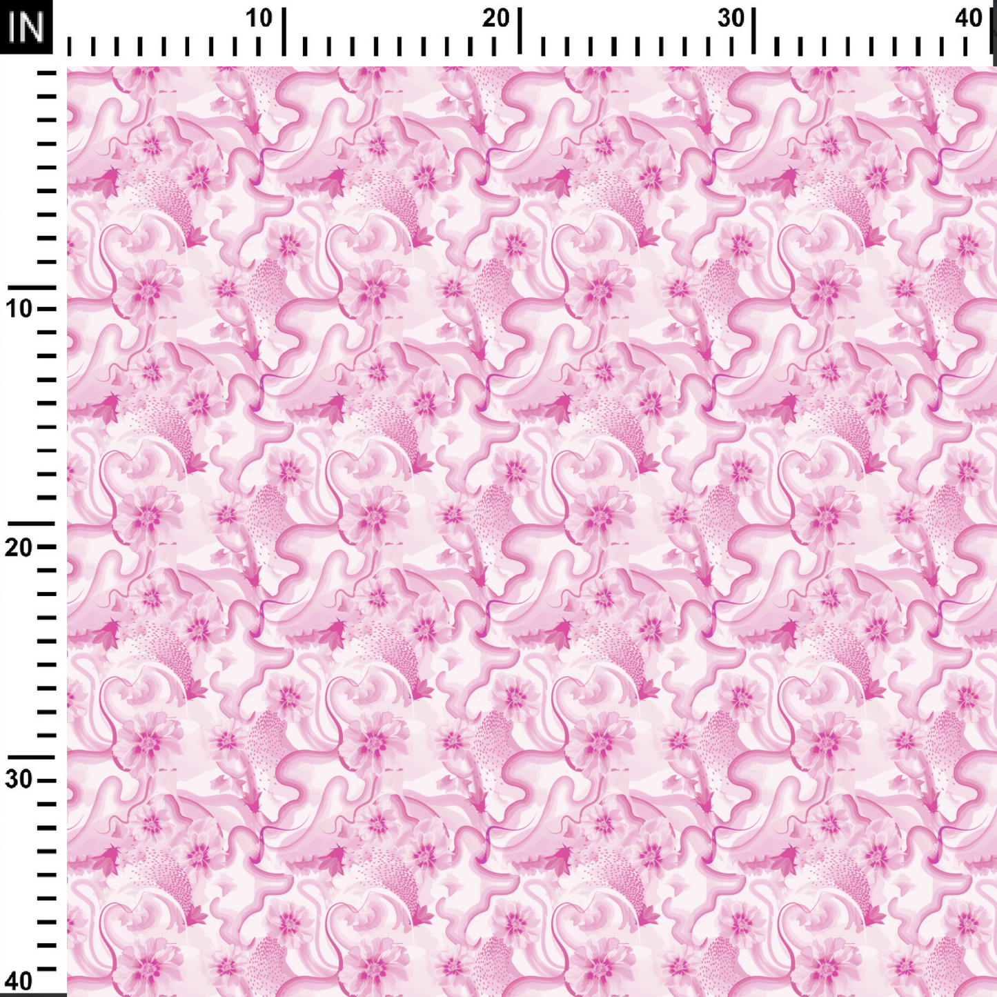 Pink Tropical Digital Printed Fabric