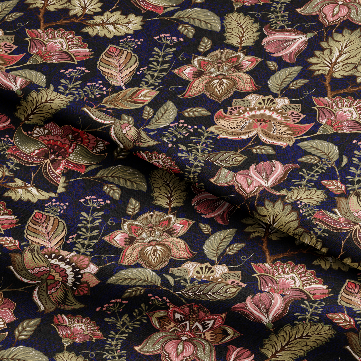 Floral Travel Pattern Digital Printed Fabric