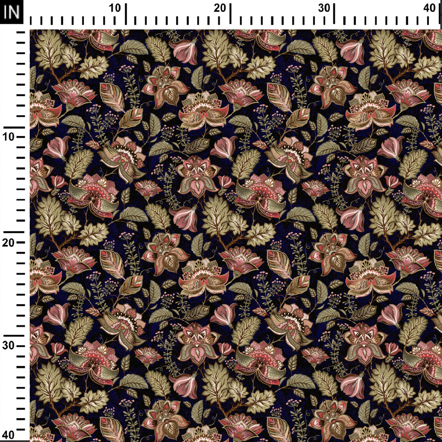 Floral Travel Pattern Digital Printed Fabric