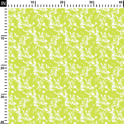 Grunge Floral Pattern Digital Printed Fabric