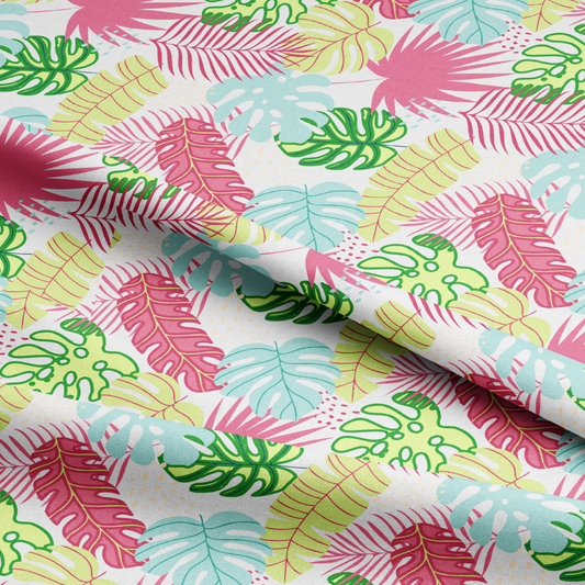 colorful Palm Digital Printed Fabric