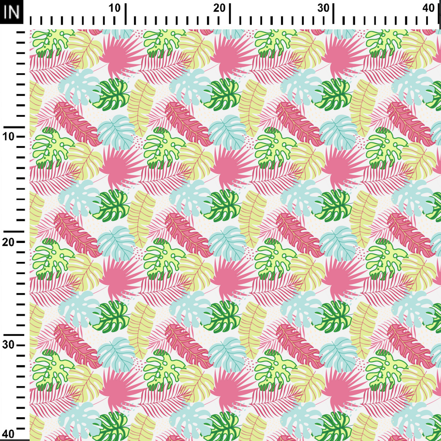 colorful Palm Digital Printed Fabric