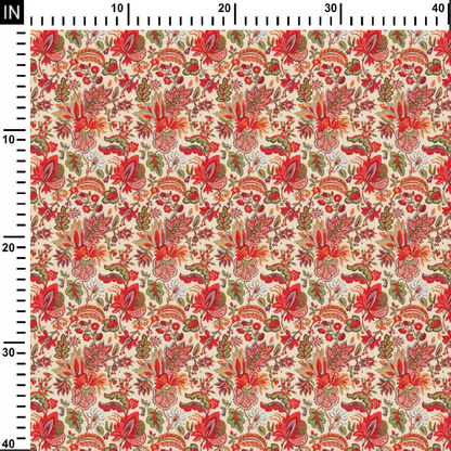 Floral Contempo Chintz Digital Printed Fabric