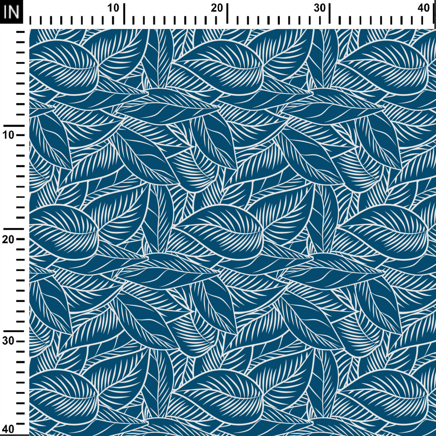 Leaf Pattern Digital Printed Fabric